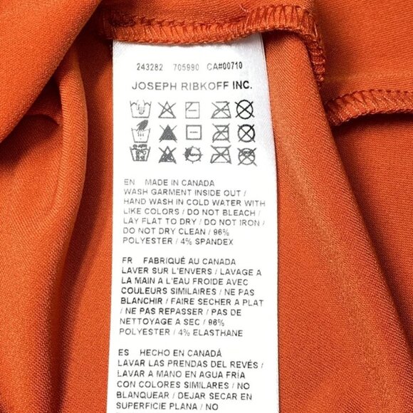 NEW JOSEPH RIBKOFF Women's Midi Wrap Dress – Size 10 – Orange – Fit & Flare - Picture 9 of 9